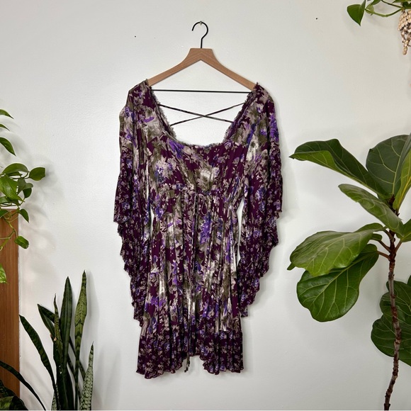Free People Dresses & Skirts - Free People Purple Heart of Gold Mini Dress